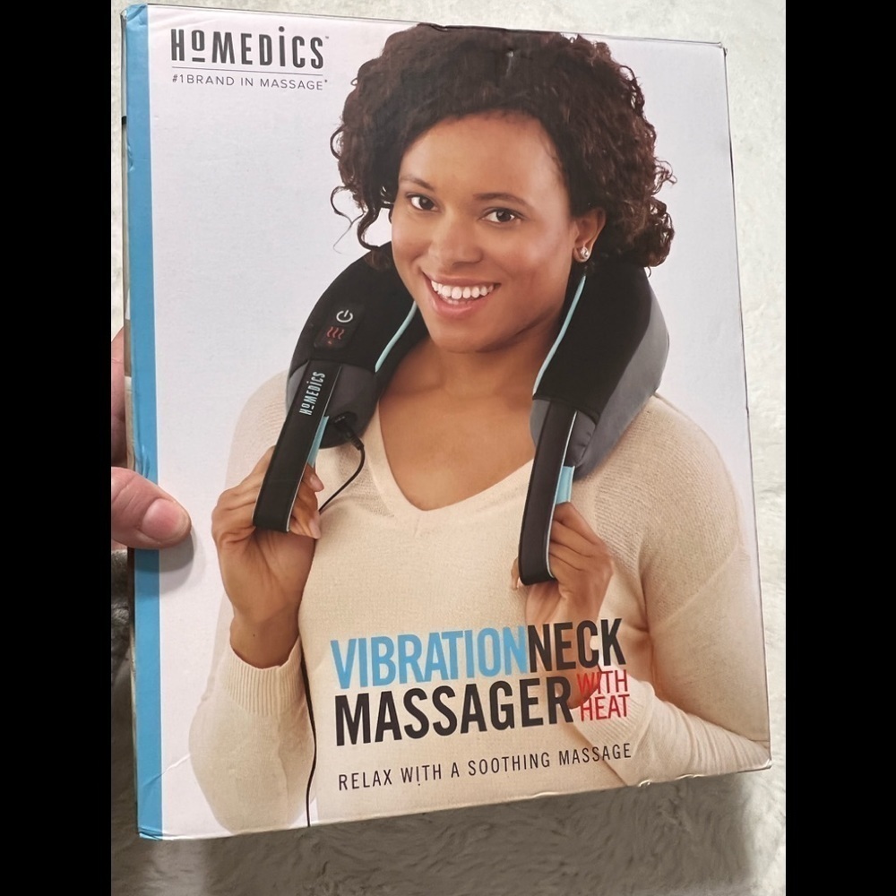 Homedics Vibration Neck Massager - Black with Light Blue Accents